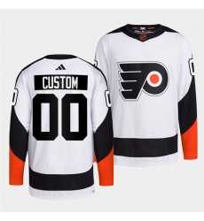 Mens Philadelphia Flyers Custom White 2022 Reverse Retro Stitched Jersey